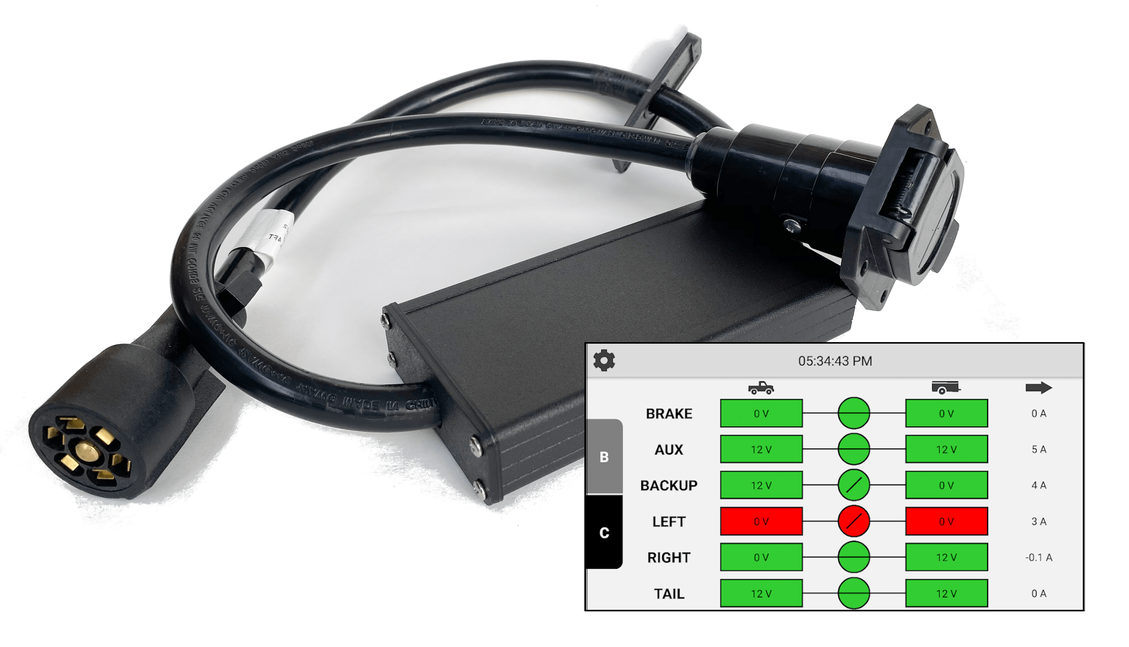 Brake controller hardware and app interface